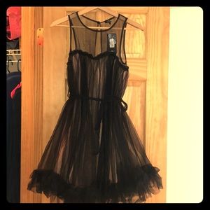 Black Sheer Tulle Dress